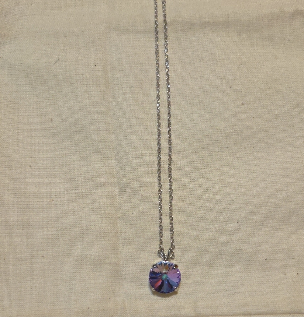 Aurora Crystal Pendant Necklace - Mystic Topaz